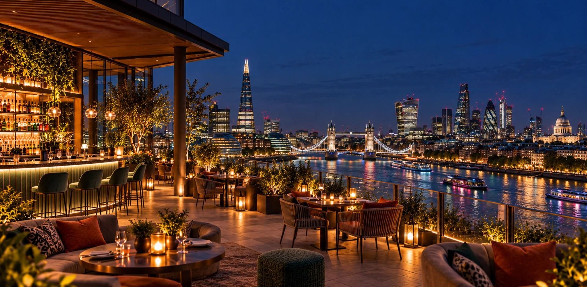 AI generated London skyline at night
